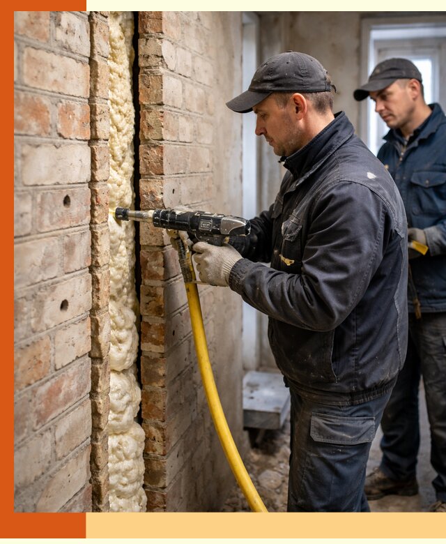 Межстеновое утепление пенополиуретаном в Новокуйбышевске