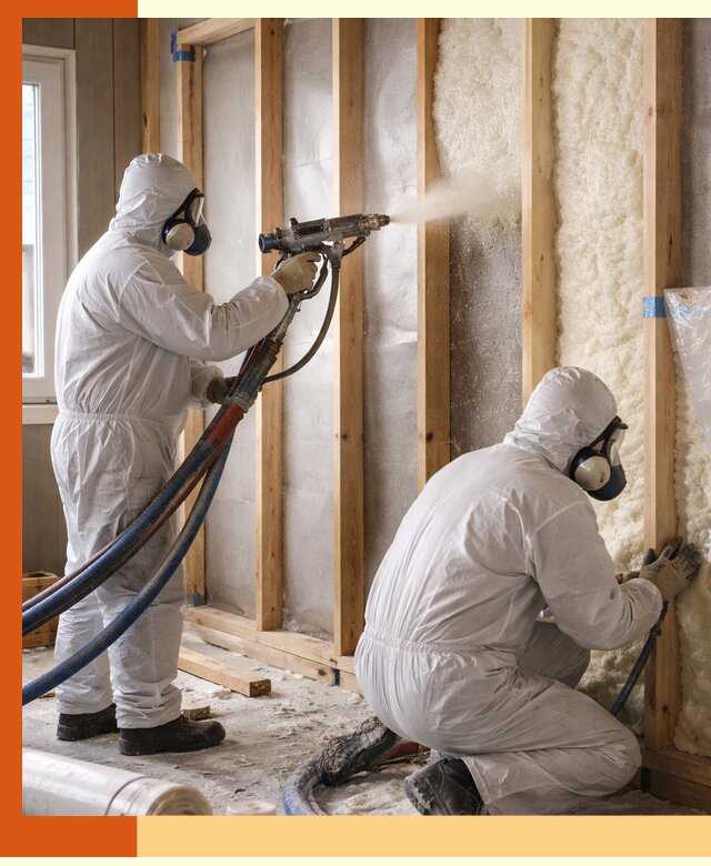 Утепление каркасной стены ППУ в Новокуйбышевске для домов и коттеджей