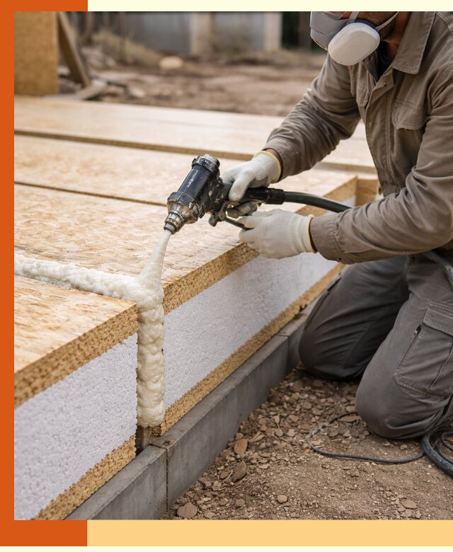 Утепление СИП-панелей пенополиуретаном (ППУ) в Новокуйбышевске