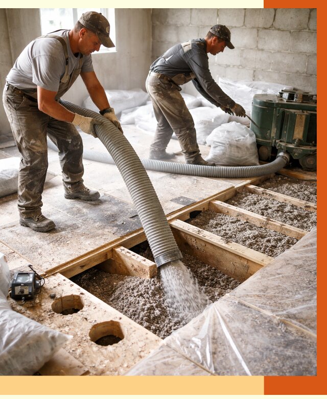 Заполнение пустот перекрытий в Новокуйбышевске от 4609 руб. под ключ | ТепломастерНвб