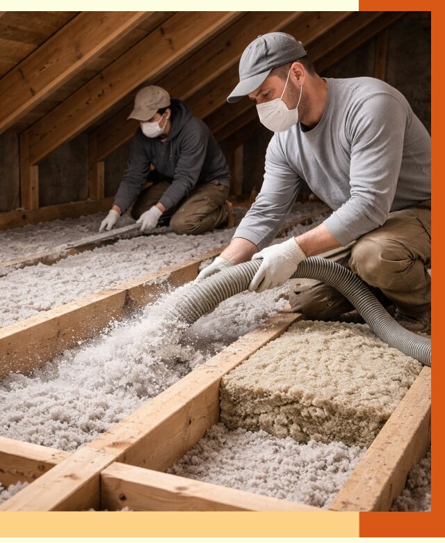 Заполнение полостей чердачного перекрытия в Новокуйбышевске от 4609 руб. | ТепломастерНвб