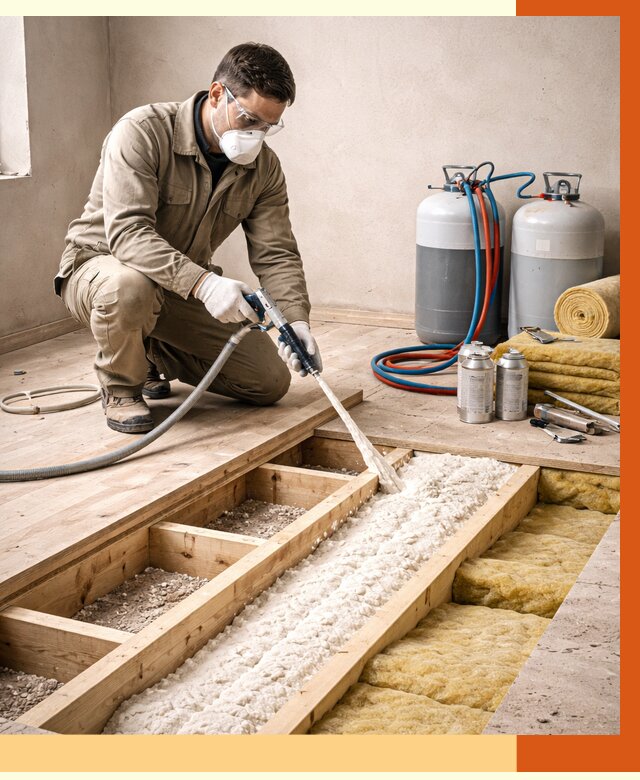 Заполнение полостей межэтажного перекрытия в Новокуйбышевске от 4302 руб. | ТепломастерНвб