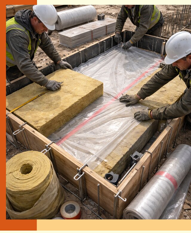 Теплоизоляция опалубки для строительства в Новокуйбышевске