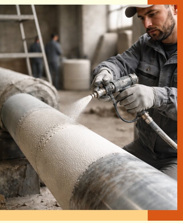 Утепление труб жидкой теплоизоляцией в Новокуйбышевске от 7682 руб. под ключ | ТепломастерНвб