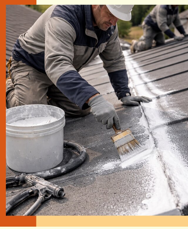 Утепление кровли жидкой теплоизоляцией в Новокуйбышевске