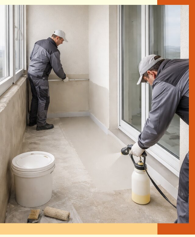 Утепление балкона жидкой теплоизоляцией в Новокуйбышевске от 5889 руб./м2 | ТепломастерНвб