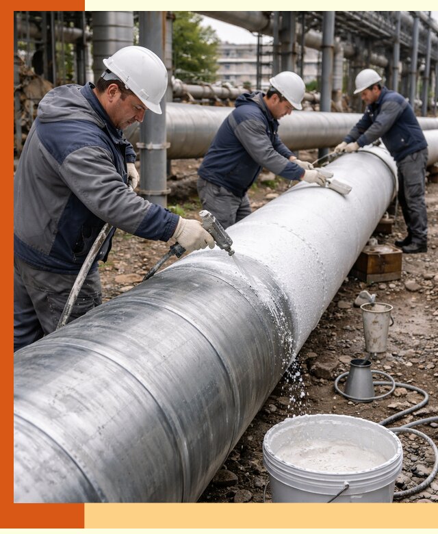 Утепление теплотрассы жидкой теплоизоляцией в Новокуйбышевске