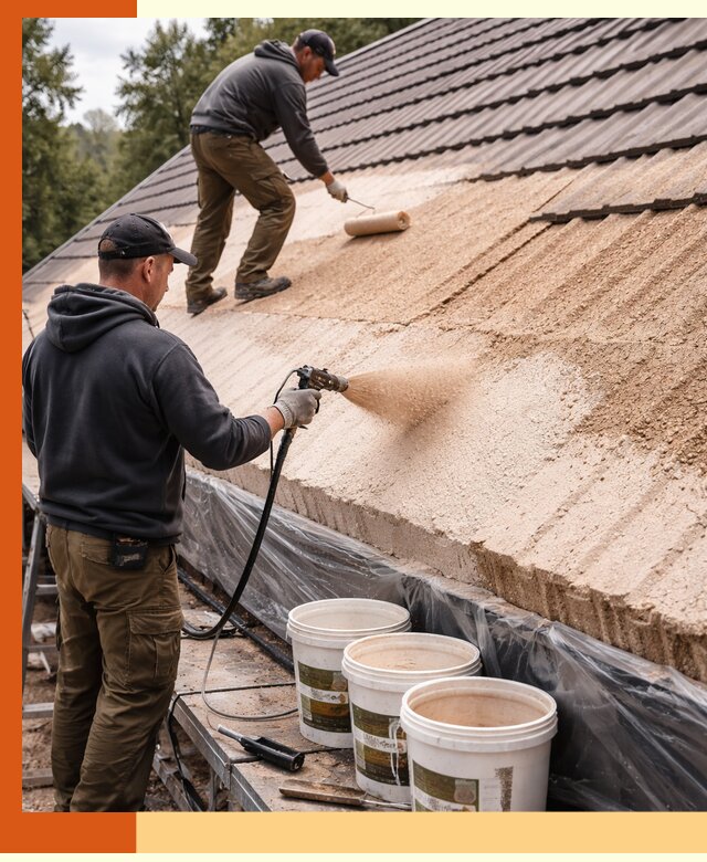 Утепление кровли жидкой пробкой в Новокуйбышевске для домов и зданий