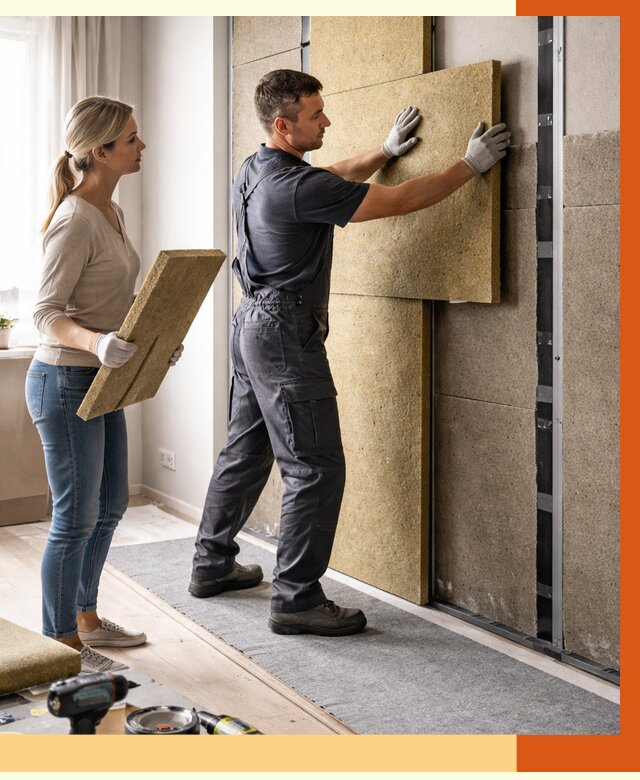 Профессиональная шумоизоляция квартиры в Новокуйбышевске от 7682 руб. за м2 | ТепломастерНвб