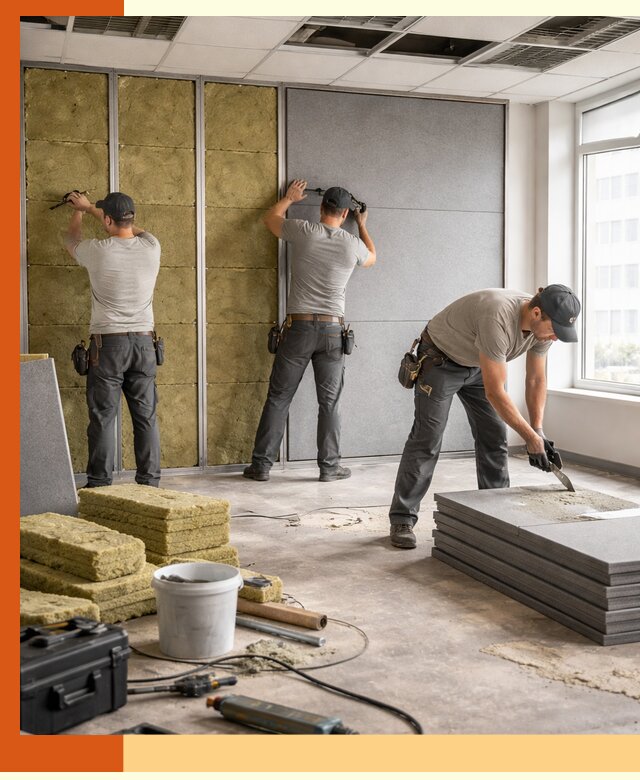 Профессиональная шумоизоляция офисов в Новокуйбышевске для комфорта сотрудников