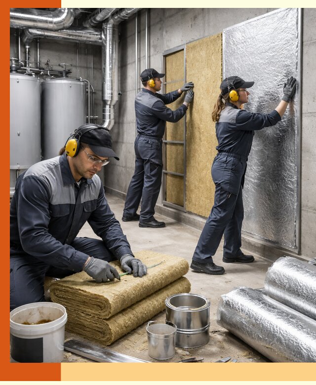 Шумоизоляция котельной в Новокуйбышевске: профессиональный монтаж и материалы