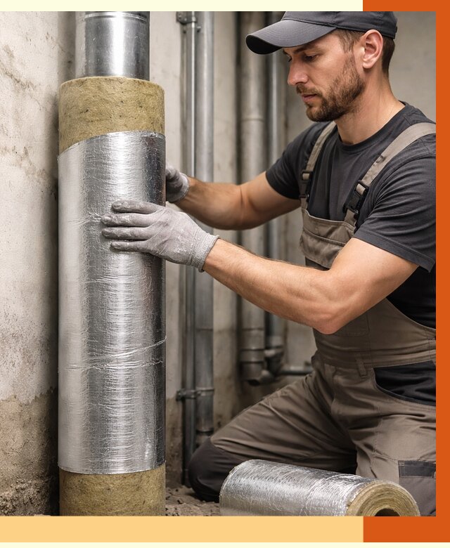 Шумоизоляция труб в Новокуйбышевске от 1229 руб. — шумоподавление и звукоизоляция труб | ТепломастерНвб