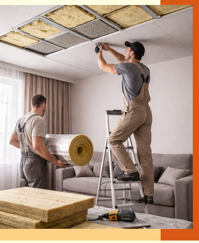 Шумоизоляция потолка в Новокуйбышевске от 2304 руб. под ключ | Профессионально — ТепломастерНвб