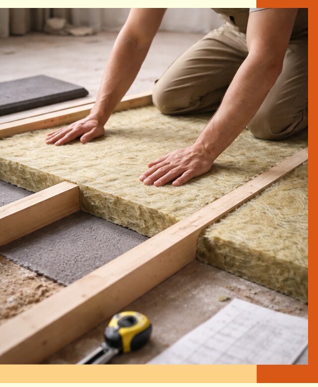 Шумоизоляция пола в Новокуйбышевске от 1280 руб./м² — профессиональная звукоизоляция | ТепломастерНвб