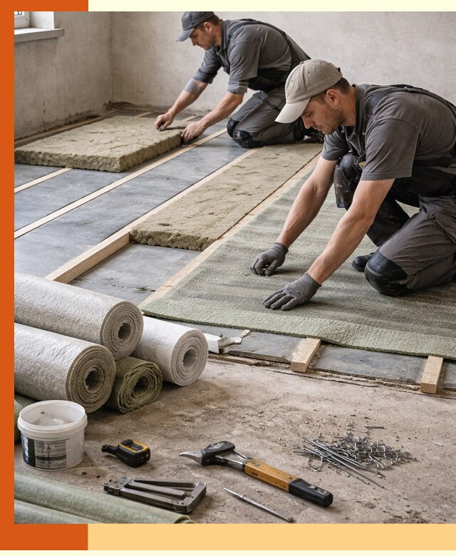 Шумоизоляция пола в Новокуйбышевске — профессиональная звукоизоляция помещений