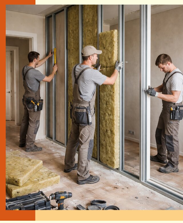 Шумоизоляция межкомнатных перегородок в Новокуйбышевске эффективно и надёжно