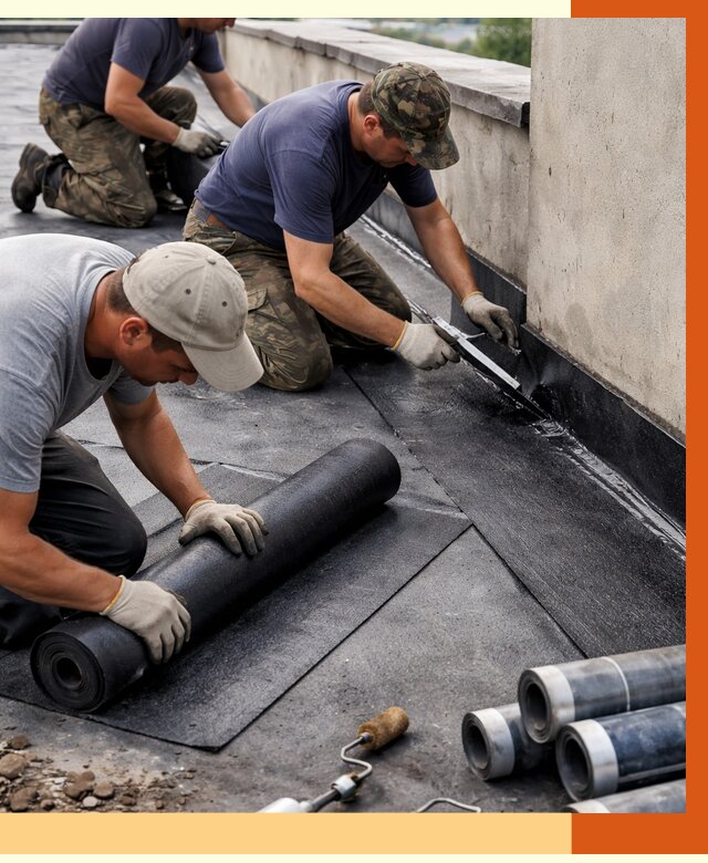 Гидроизоляция кровли в Новокуйбышевске от 4609 руб. — профессиональная гидроизоляция крыши | ТепломастерНвб
