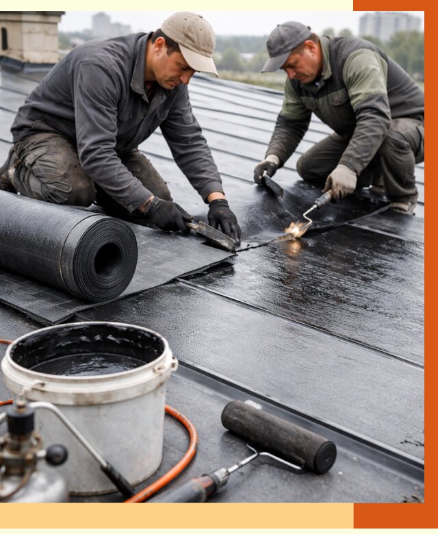 Гидроизоляция фальцевой кровли в Новокуйбышевске от 7682 руб. под ключ | ТепломастерНвб
