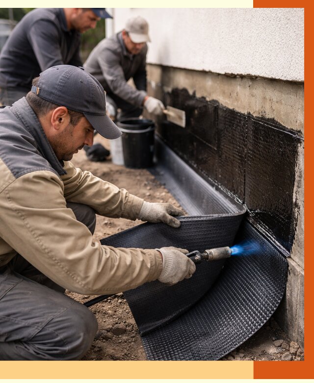 Гидроизоляция цоколя и отмостки в Новокуйбышевске от 8706 руб. — ТепломастерНвб