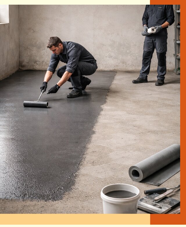 Гидроизоляция гаражного пола в Новокуйбышевске от 3585 руб./м² — ТепломастерНвб профессионально