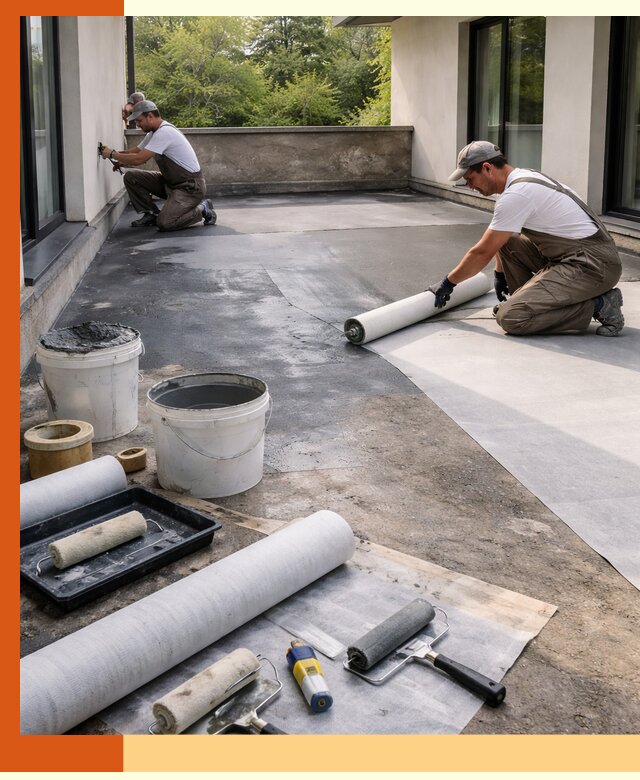 Гидроизоляция террасы в Новокуйбышевске — надежная защита от влаги и протечек