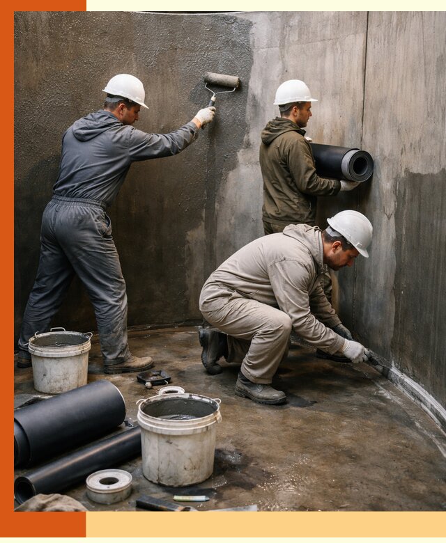 Гидроизоляция резервуара профессионально в Новокуйбышевске