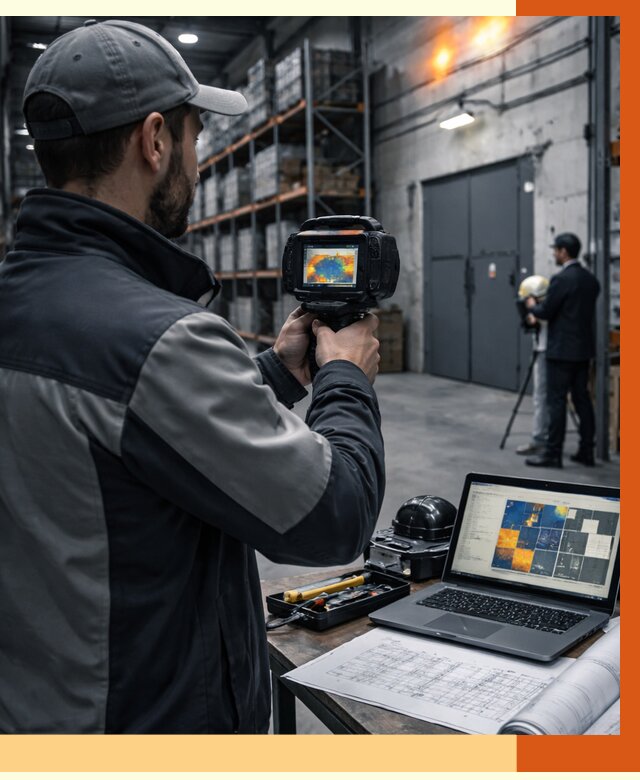 Тепловизионное обследование склада в Новокуйбышевске от 6657 руб. | ТепломастерНвб