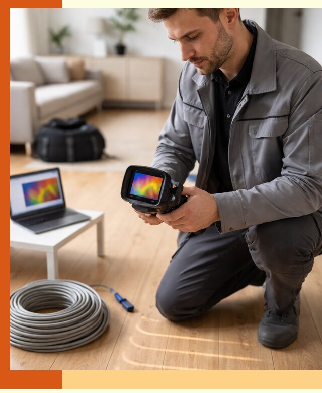 Тепловизионное обследование тёплого пола в Новокуйбышевске для точной диагностики