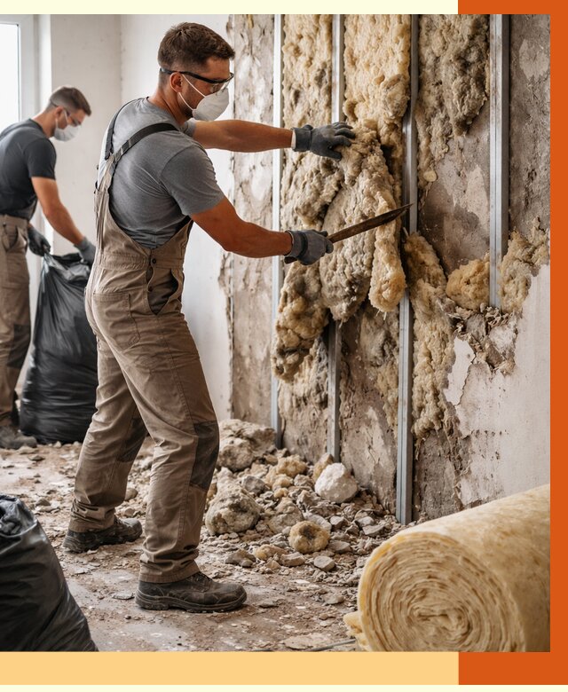 Демонтаж старого утеплителя в Новокуйбышевске от 3585 руб. — работы под ключ | ТепломастерНвб