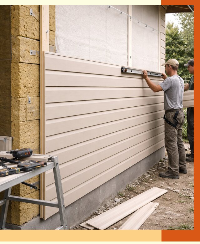 Монтаж сайдинга после утепления в Новокуйбышевске от 1895 руб. — обшивка и облицовка | ТепломастерНвб