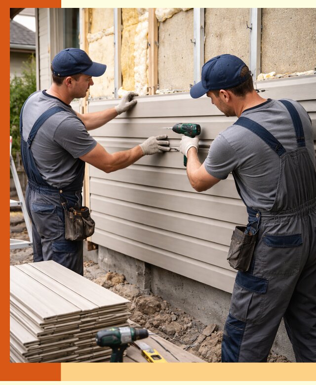 Монтаж сайдинга после утепления в Новокуйбышевске качественно и надежно